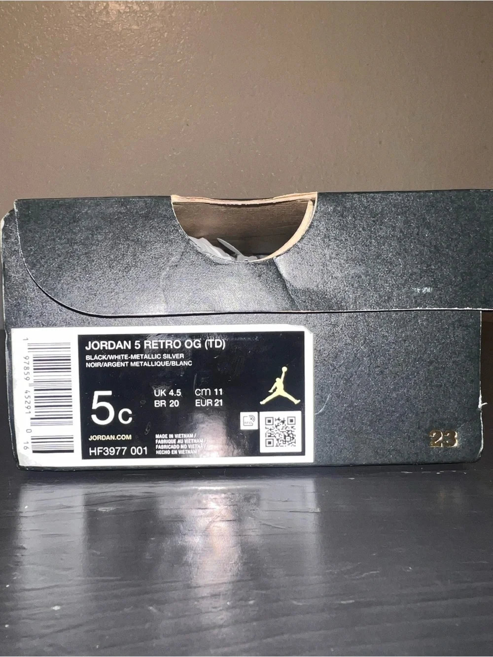Toddler Nike Air Jordan 5 Retro “Black Metallic Reimagined